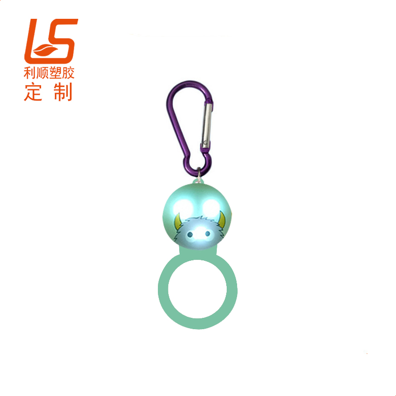 定制硅膠登山水瓶扣 LED夜間安全燈掛扣發(fā)光水瓶扣 (4)