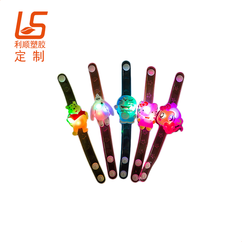定制LED發(fā)光兒童手表 硅膠LED燈表帶