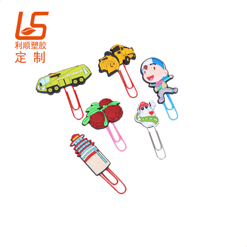 定制硅膠公仔回形針 卡通公仔書簽書簽 (13)