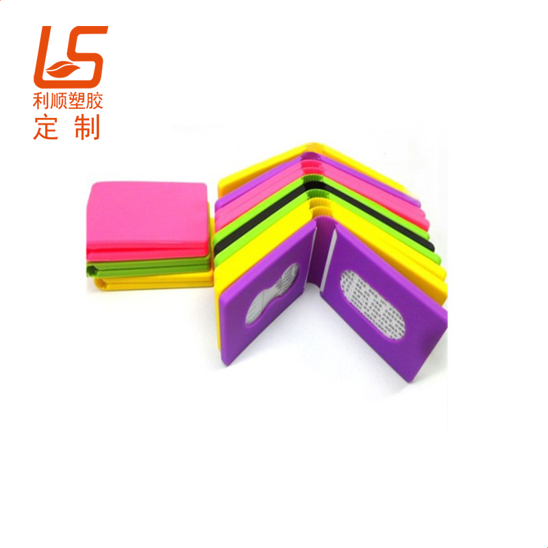 定制硅膠滴塑名片夾 硅膠磁吸名片卡套