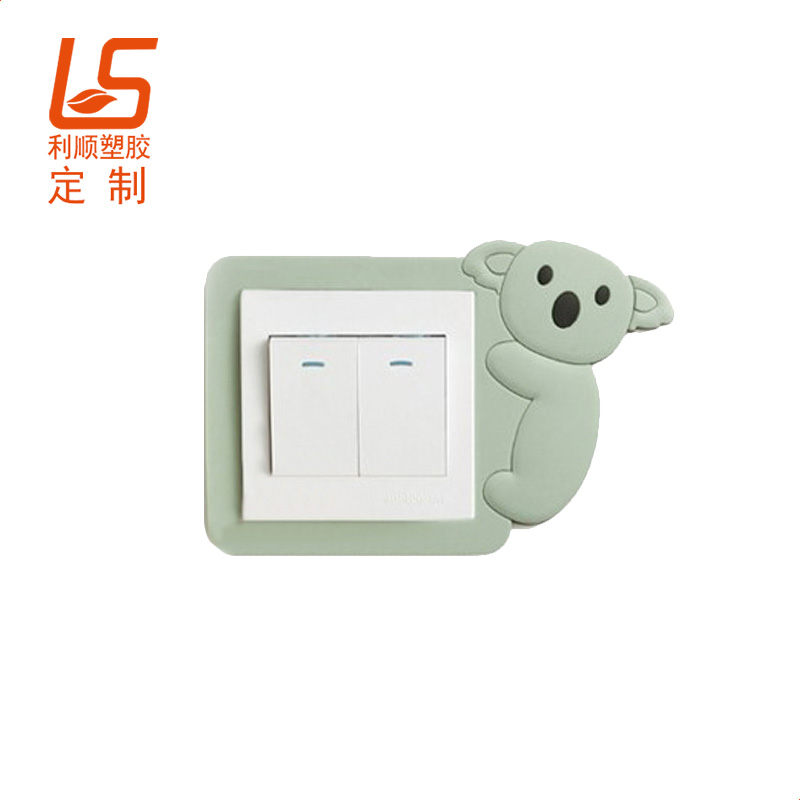 PVC軟膠卡通墻貼 臥室裝飾硅膠開關套開關套 (4)