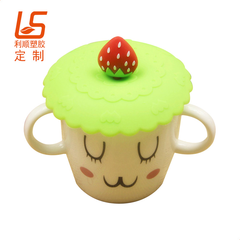 定制食品級(jí)硅膠杯蓋 卡通立體杯蓋