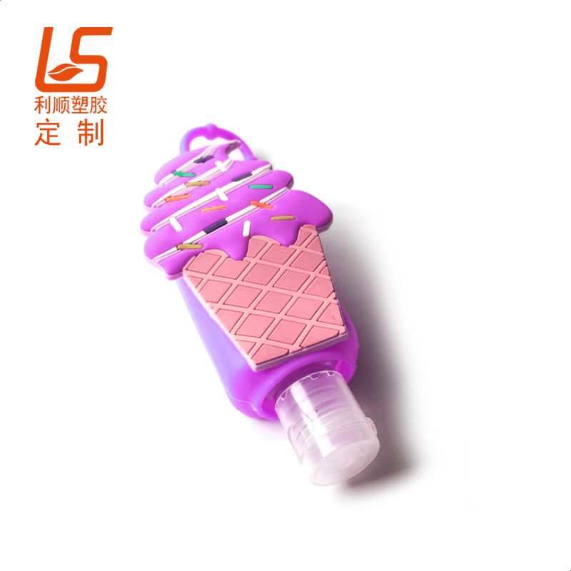 定制滴膠圖案洗手液瓶套 公仔貼片洗手液瓶硅膠裝飾套