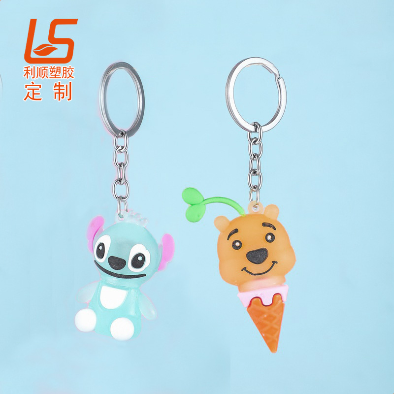 硅膠LED發光鑰匙扣_發光立體公仔