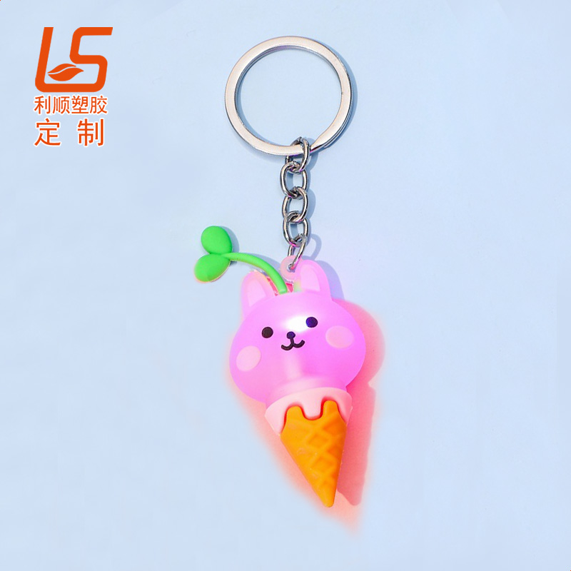 卡通LED閃燈鑰匙扣_LED硅膠鑰匙扣LED發光公仔鑰匙扣 (7)