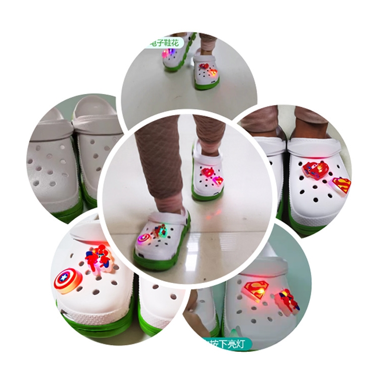 卡通軟膠LED發光鞋扣卡通LED發光鞋扣